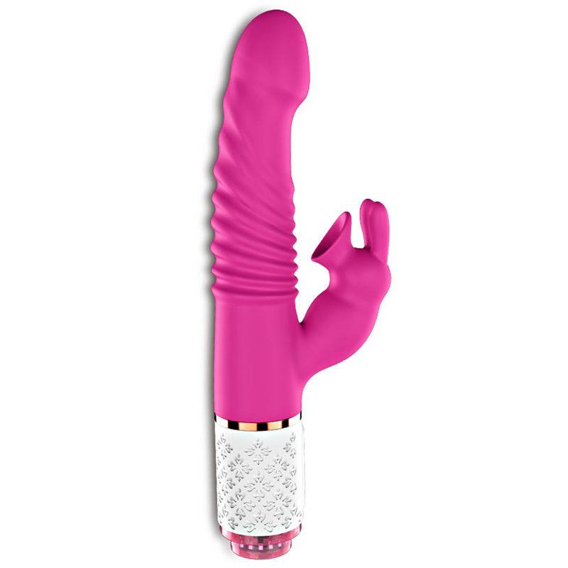 Whirlwind Rabbit Vibrator i pink silikone med kraftfuld motor og ergonomisk design for intens stimulation.