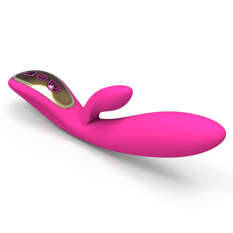 Doreen Silicone G-spot Rabbit Vibe i pink med blødt silikone til G-punkt og klitoris stimulation.