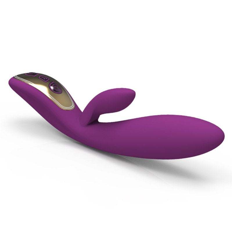 Lilla Doreen Silicone G-spot rabbit vibrator i blødt silikone med klitoris- og G-punktsstimulation.