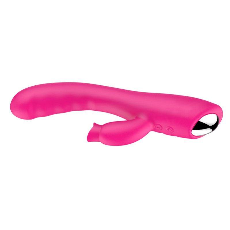 Pink Tongue Stimulation Rabbit Vibrator i silikone med elegant design og kompakt størrelse