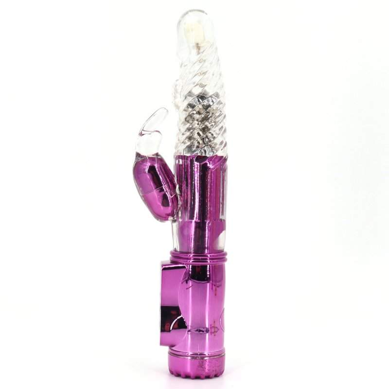 Purple Rabbit Waterproof Vibrator with soft TPR and ABS materials, 22cm length, designed for intense, waterproof pleasure