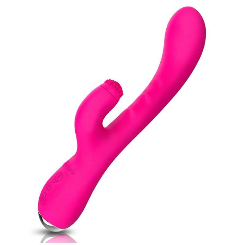 Lyserød Nalone Idol Rabbit Vibrator med opvarmningsfunktion i silikone og ABS, 21,5 cm lang og 3 cm i diameter.