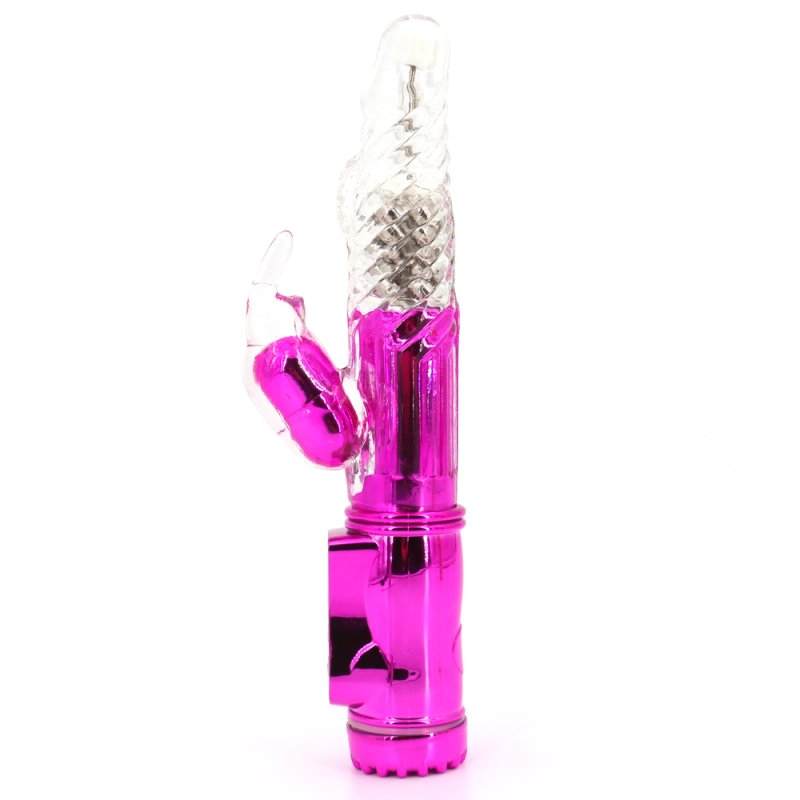 pink rabbit vandtæt vibrator i holdbart tpr og abs materiale med slankt design og ergonomisk greb