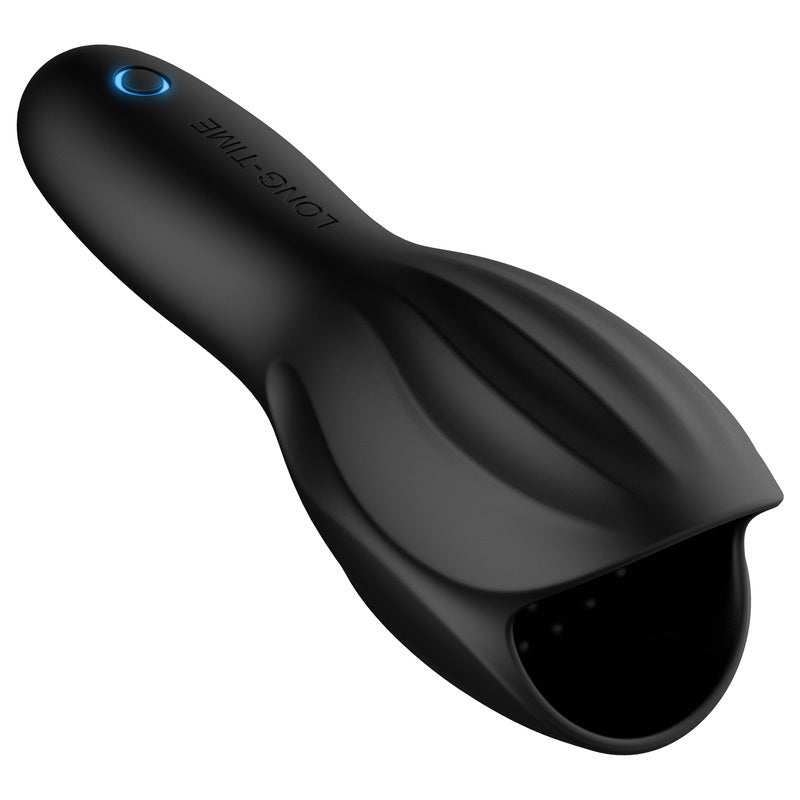 Sort Men Prolong Endurance vibrator i blødt silikone til forlængelse af seksuel udholdenhed