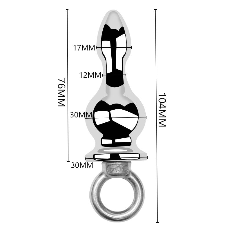 Anal Trainer i Aluminium med Ringe - Sølv