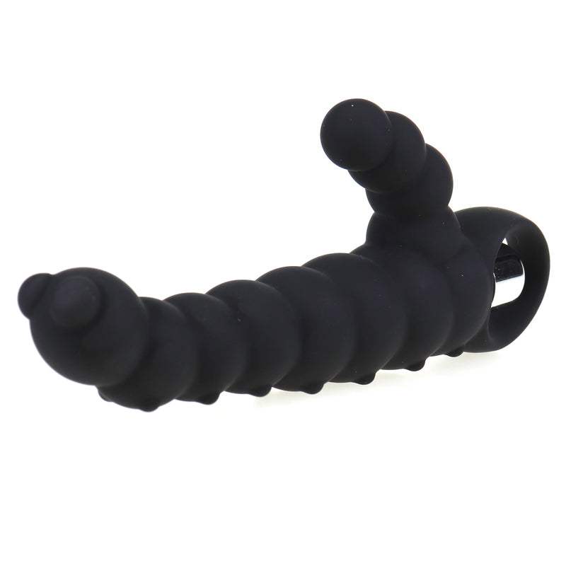 Sort Mini Caterpillar G-spot Vibrator i silikone med bølget design til intens stimulation.