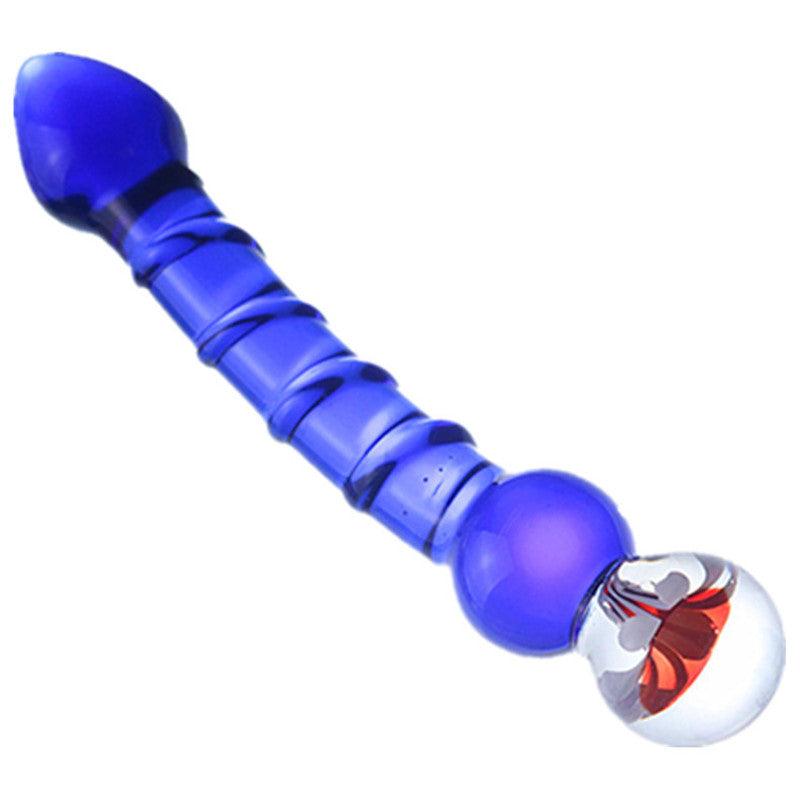 Magic Wand' Dildo i Glas - Blå